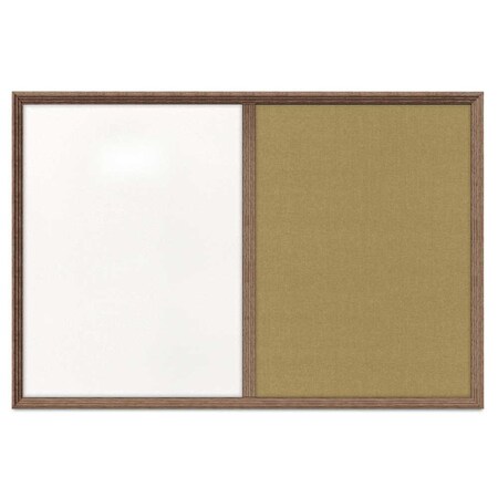 United Visual Products Enclosed Corkboard, 1 Door, 48"x36", 4" Fra, UV3423-WHITE-AMETHY UV3423-WHITE-AMETHY